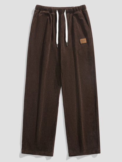 Klassieke corduroy broek met rechte pijpen