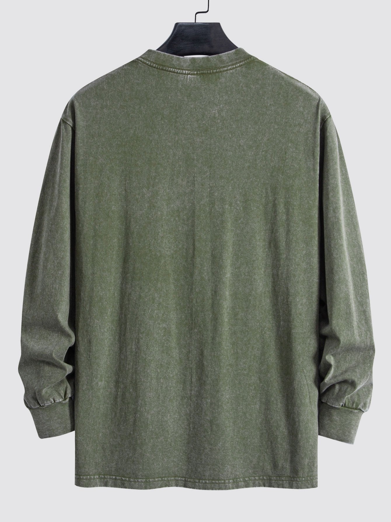 Relaxed Fit T-shirt met lange mouwen en verwassen look