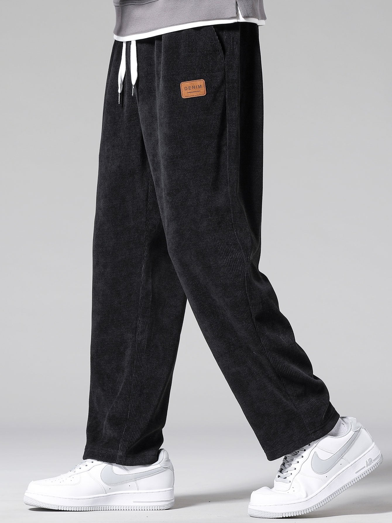 Klassieke corduroy broek met rechte pijpen