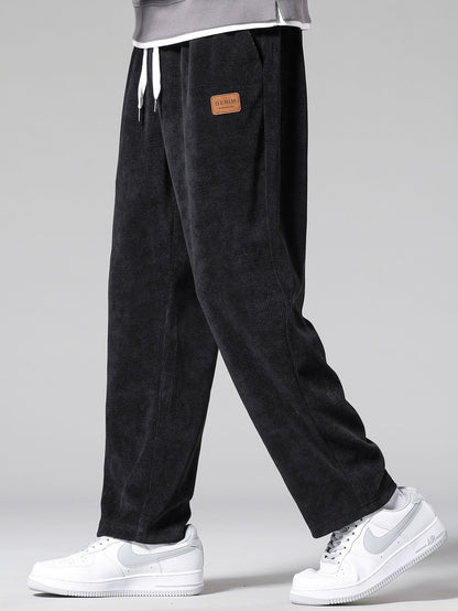 Klassieke corduroy broek met rechte pijpen