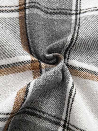 Comfortabele hoodie met contrasterende corduroy ruitjesprint