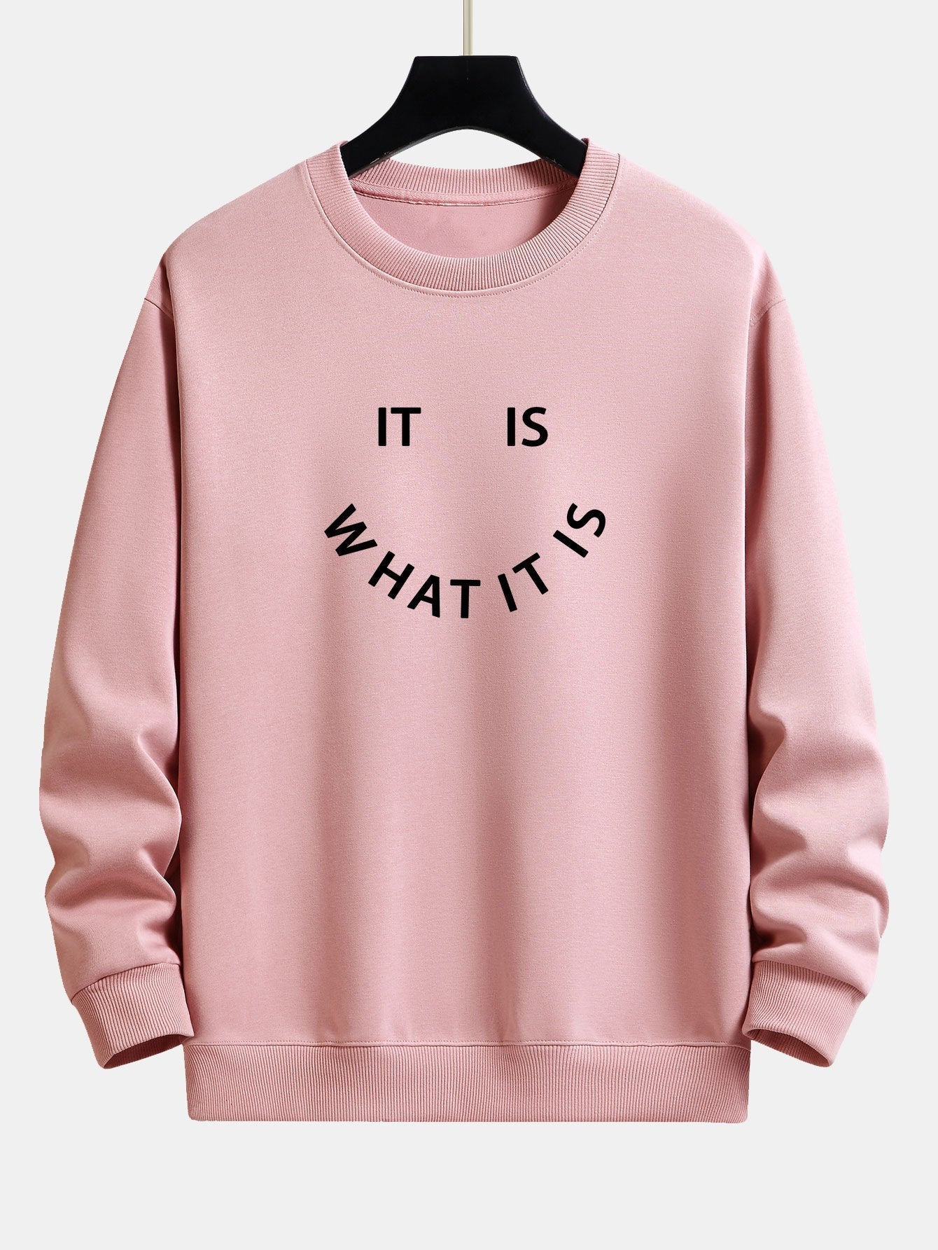 Het is wat het is - sweatshirt met grafische print en relaxte pasvorm.