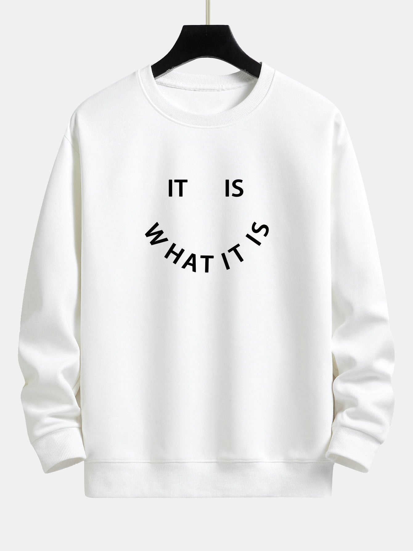 Het is wat het is - sweatshirt met grafische print en relaxte pasvorm.