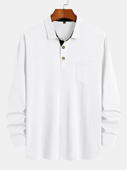 Polo shirt met lange mouwen, normale pasvorm