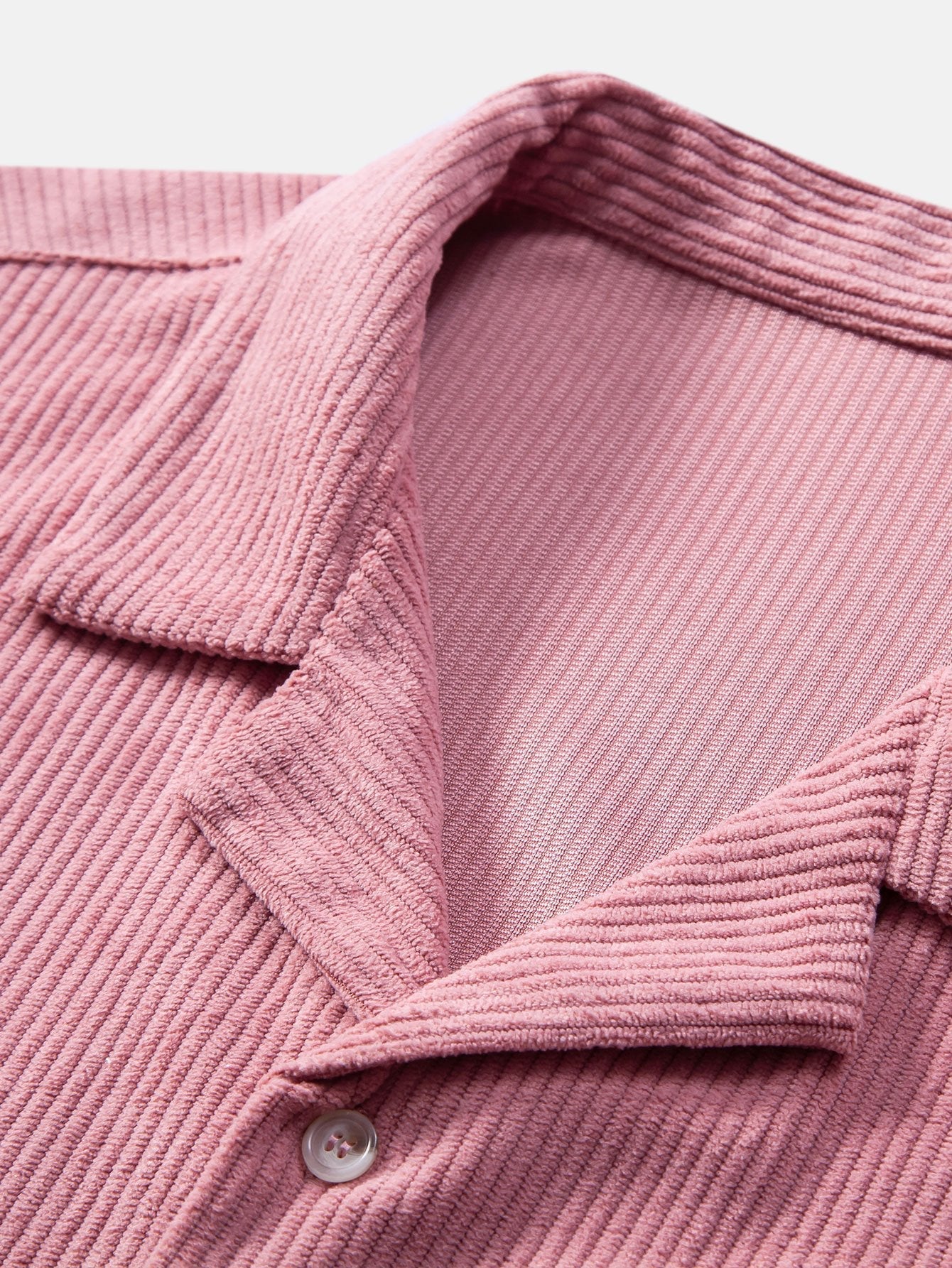 Corduroy Cubaans overhemd en shortset met korte mouwen
