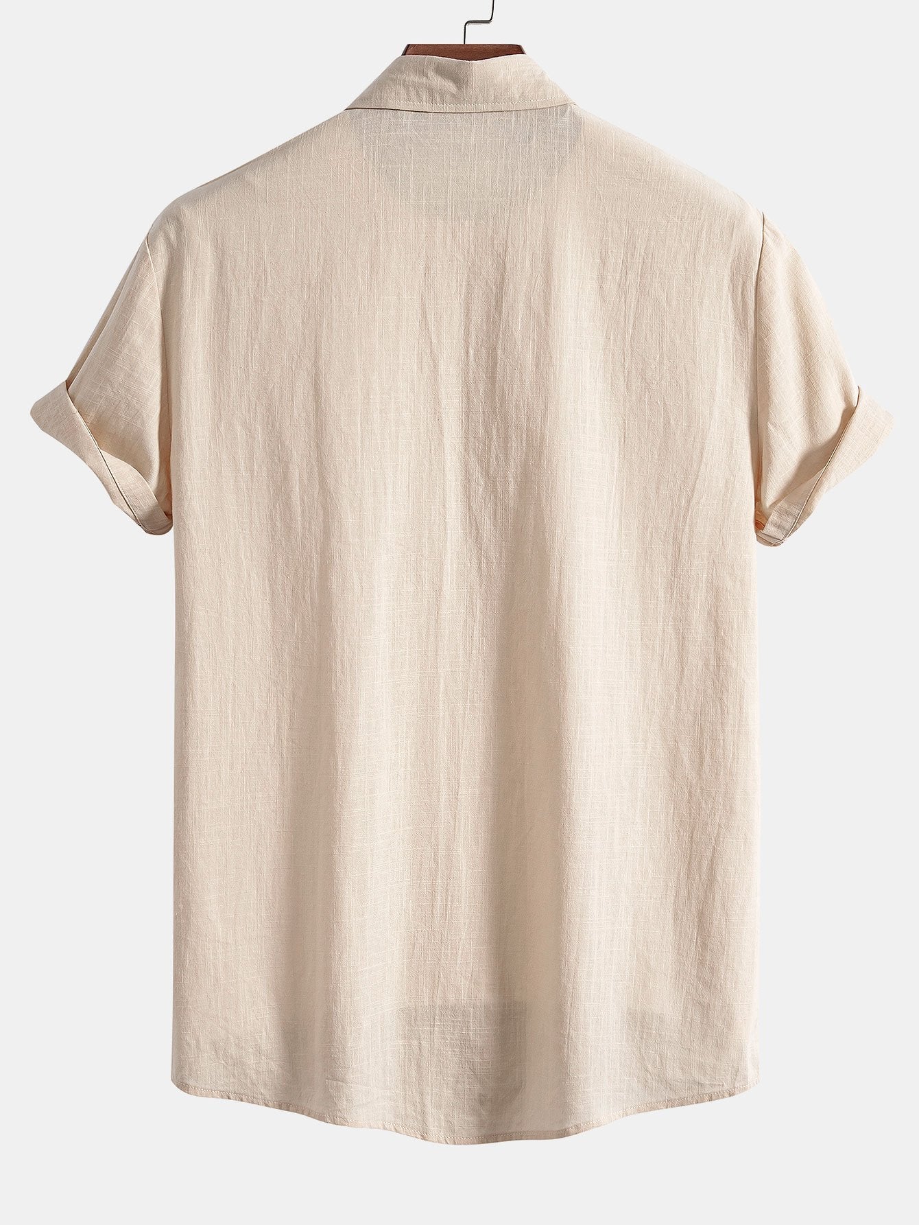 Overhemd in linnenstijl met geometrisch patroon