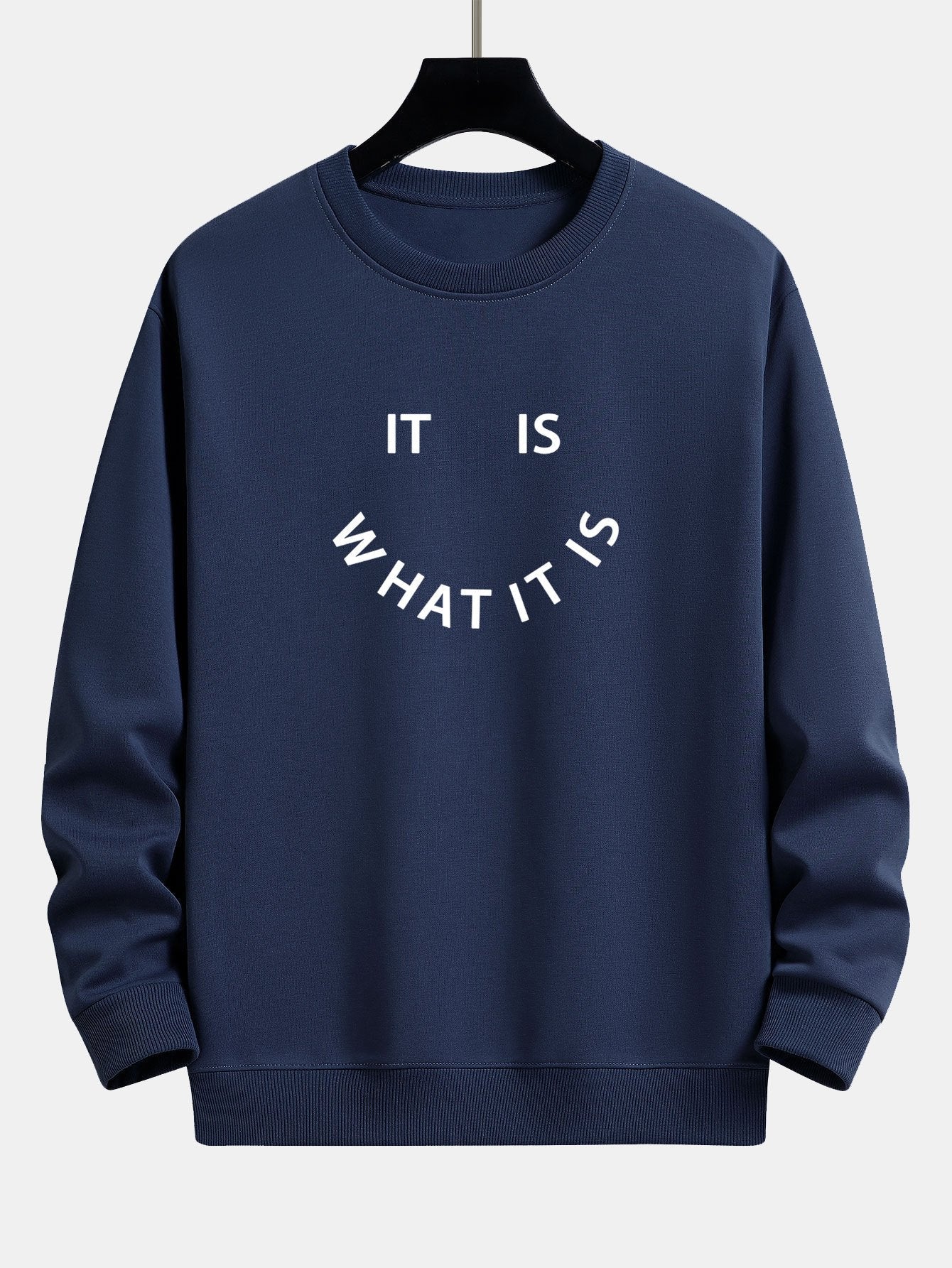 Het is wat het is - sweatshirt met grafische print en relaxte pasvorm.