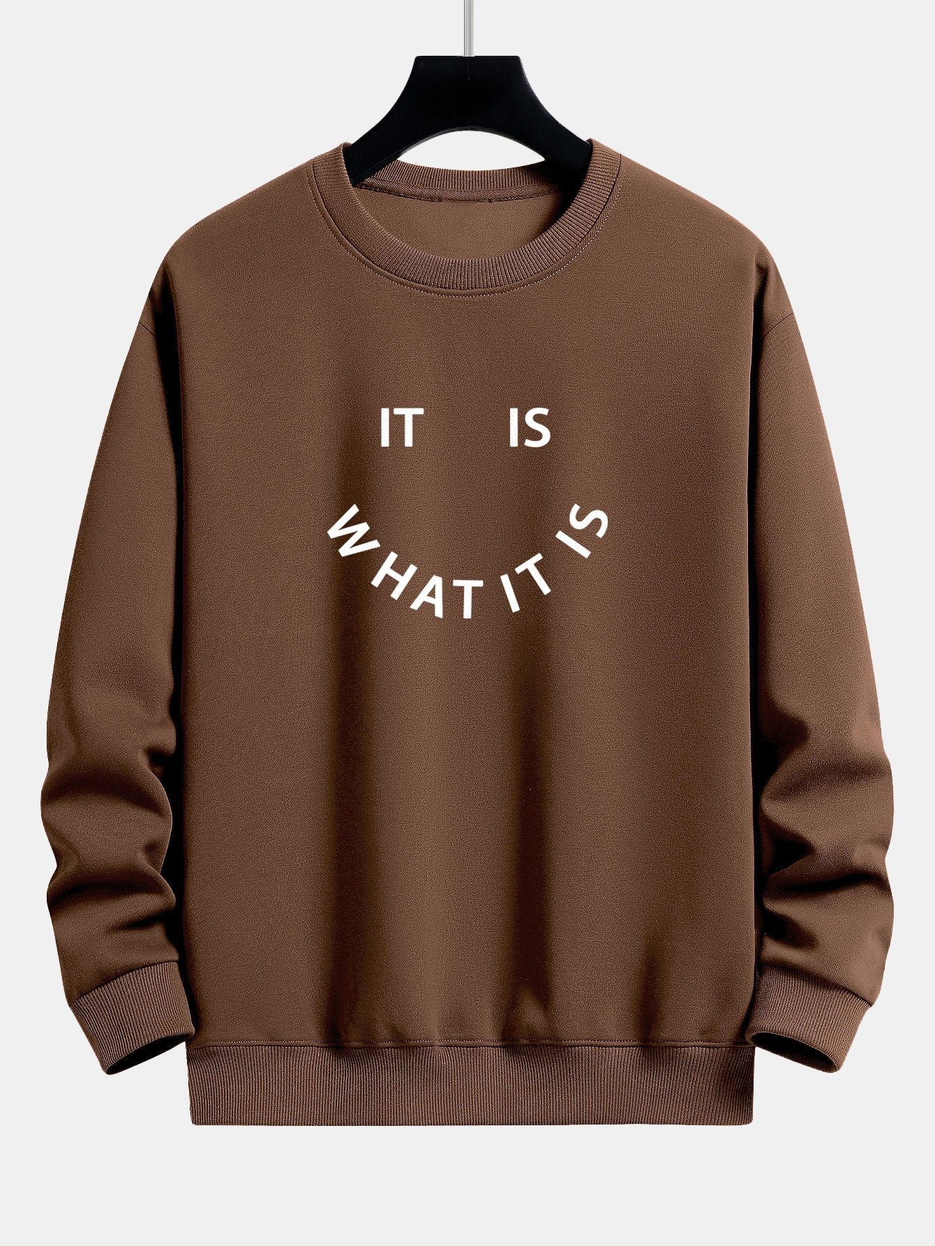Het is wat het is - sweatshirt met grafische print en relaxte pasvorm.