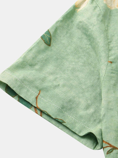 Overhemd met bloemenprint en knoopsluiting