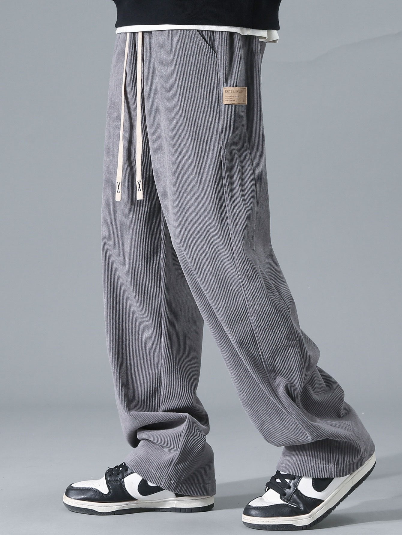 Klassieke corduroy broek met rechte pijpen