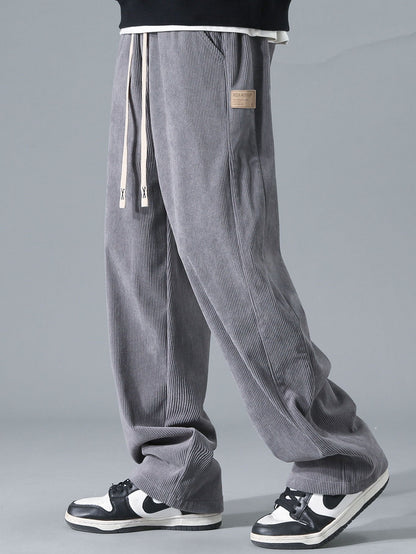 Klassieke corduroy broek met rechte pijpen