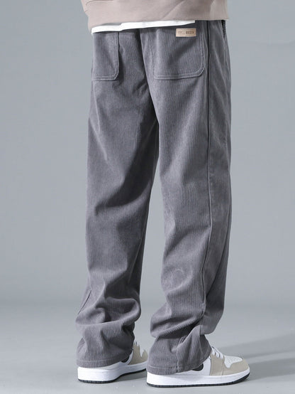 Klassieke corduroy broek met rechte pijpen