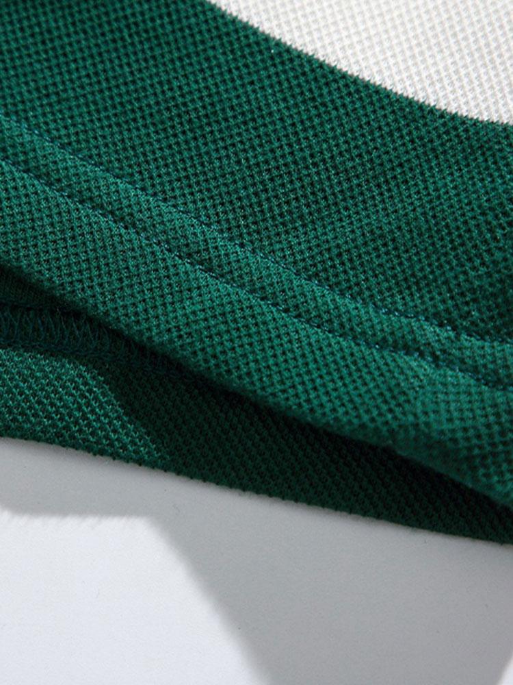 Relaxte pasvorm, polo-sweatshirt met wafelstructuur en brede strepen