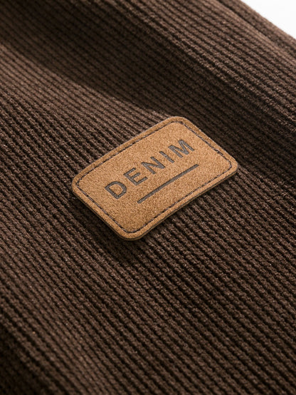 Klassieke corduroy broek met rechte pijpen