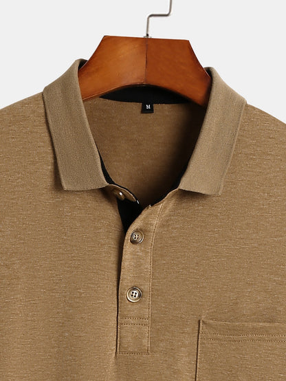 Polo shirt met lange mouwen, normale pasvorm