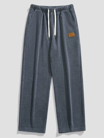 Klassieke corduroy broek met rechte pijpen
