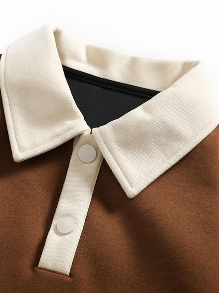 Relaxte pasvorm, polo met kleurblokken