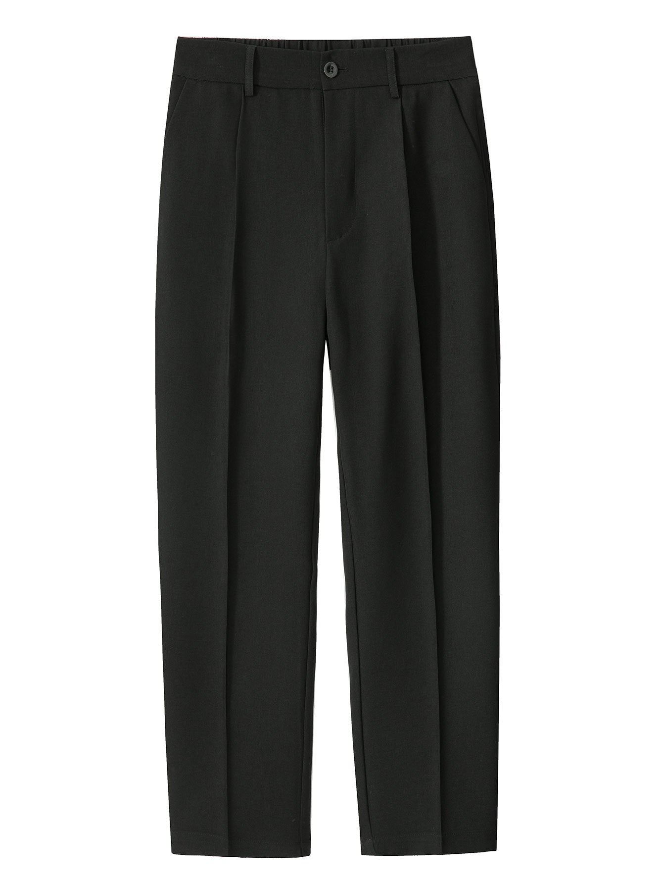 Comfortable Elastic Waist Straight-Leg Pants