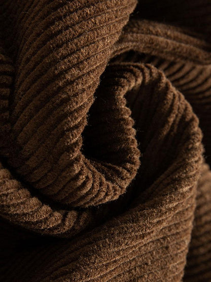 Katoenen corduroy jas met teddyfleece voering