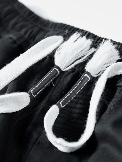 Chino cargoshorts met verstelbaar trekkoord