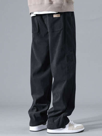 Klassieke corduroy broek met rechte pijpen
