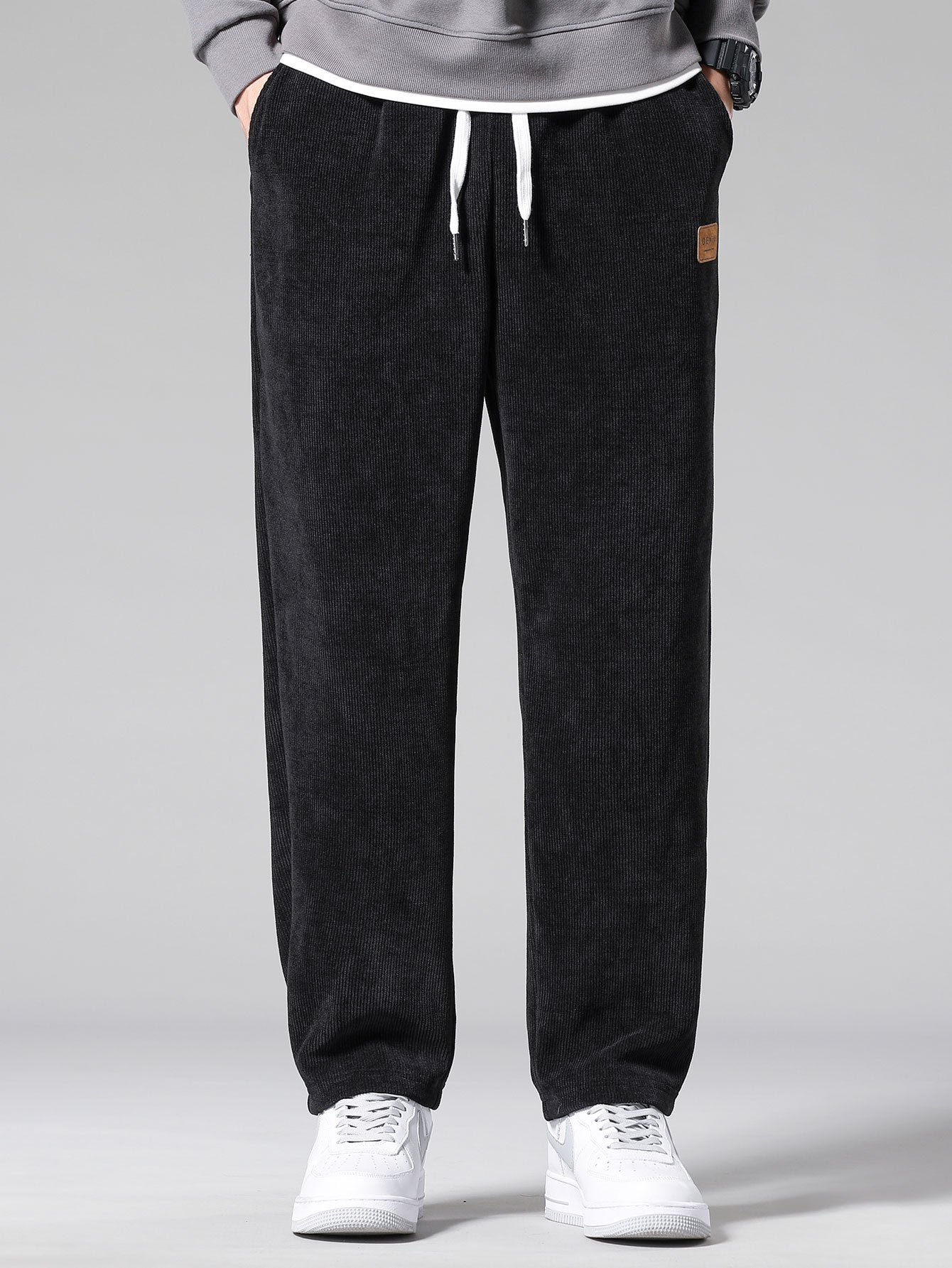 Klassieke corduroy broek met rechte pijpen