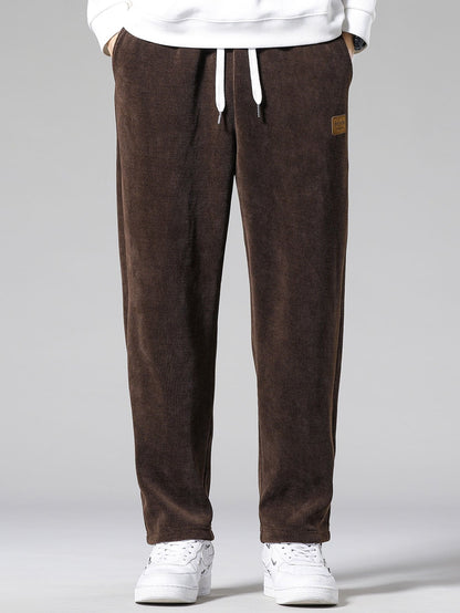 Klassieke corduroy broek met rechte pijpen
