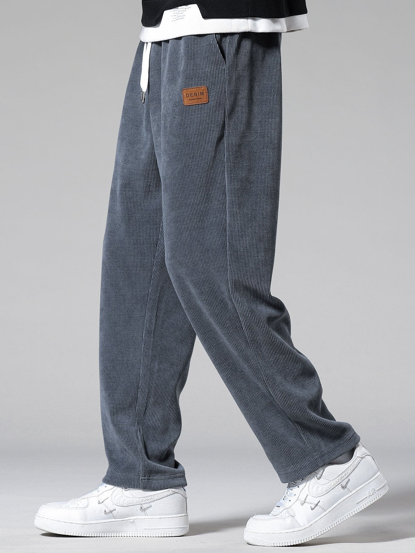 Klassieke corduroy broek met rechte pijpen