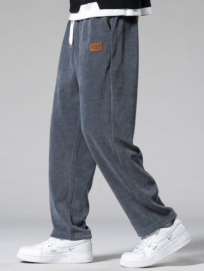 Klassieke corduroy broek met rechte pijpen