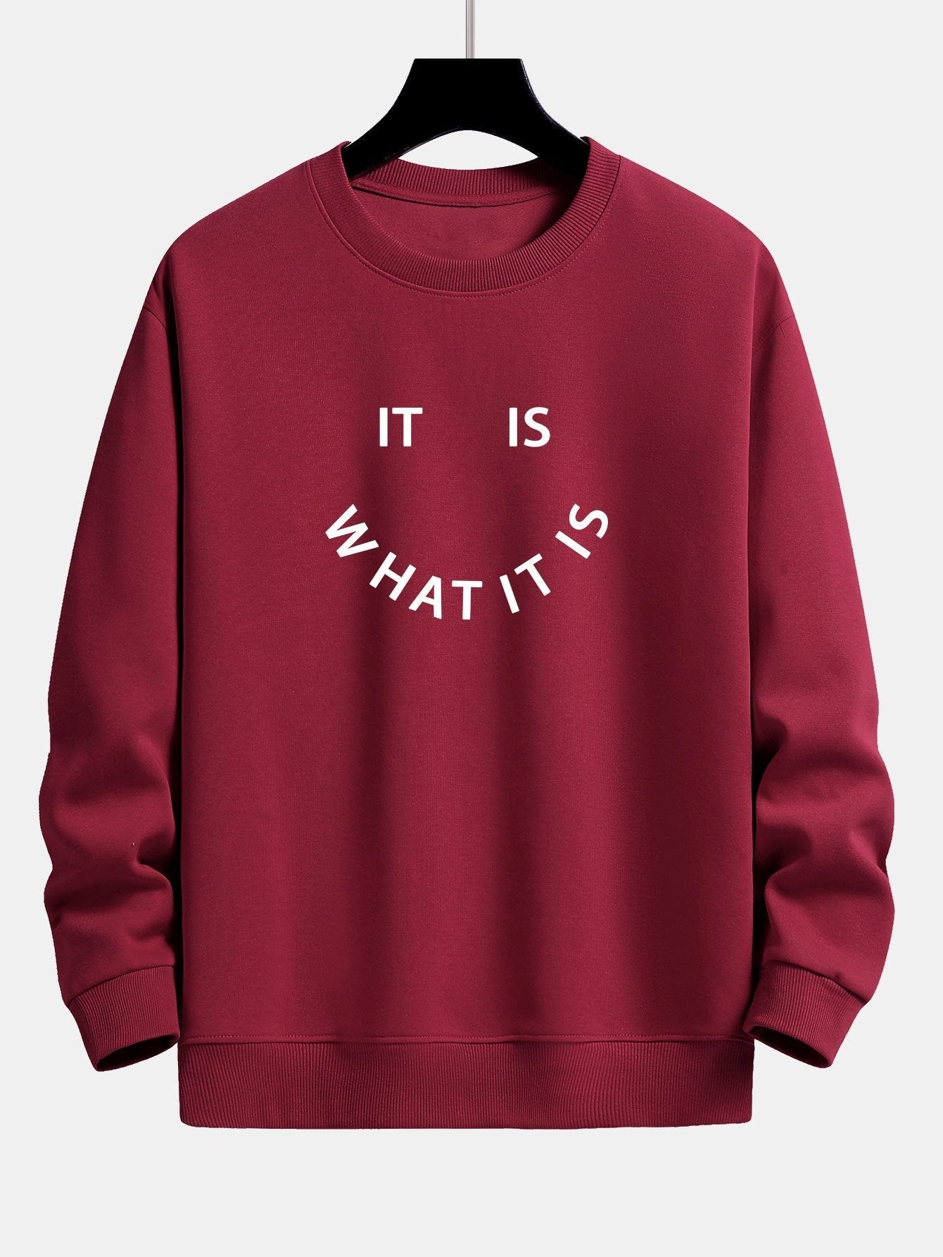 Het is wat het is - sweatshirt met grafische print en relaxte pasvorm.