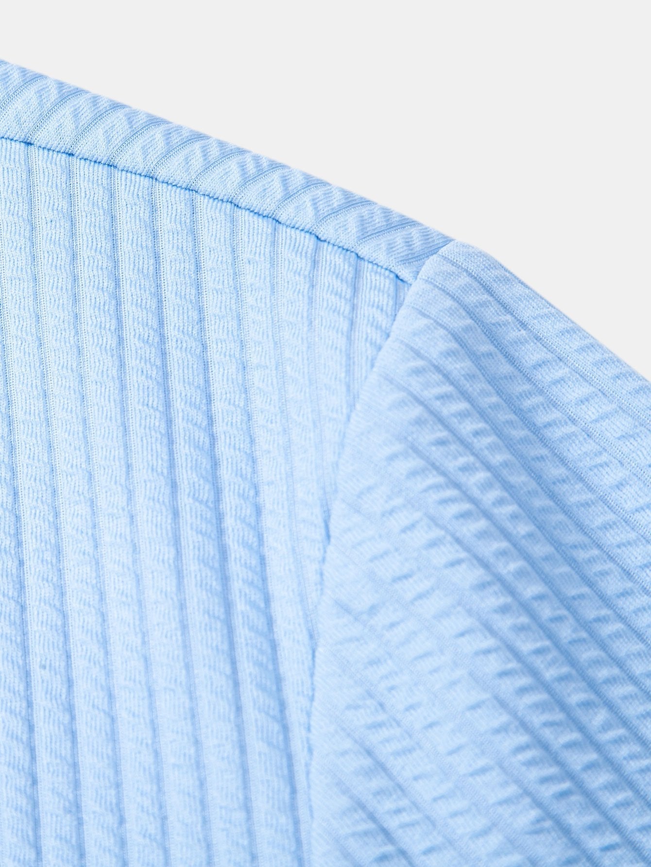 Polo shirt met lange mouwen en ribbels