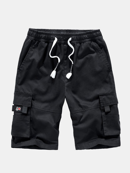 Chino cargoshorts met verstelbaar trekkoord