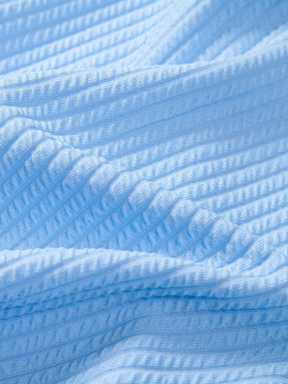 Polo shirt met lange mouwen en ribbels