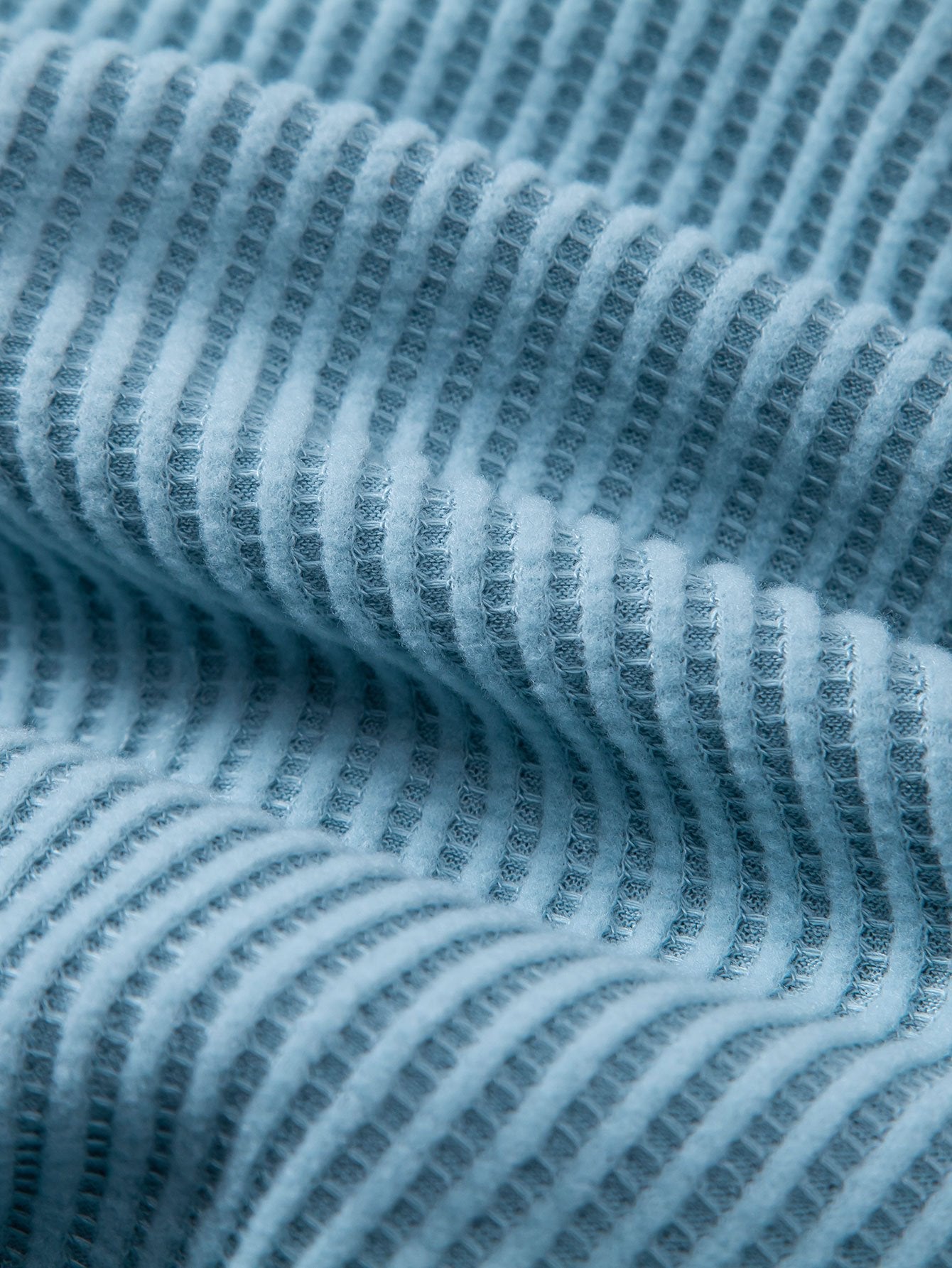 Waffle Knit Button-Up Shirt & Drawstring Waffle Shorts Set