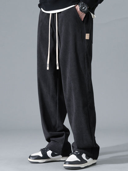 Klassieke corduroy broek met rechte pijpen